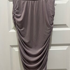 See You Monday Charcoal/purple undertone Ruched stretch Skirt
